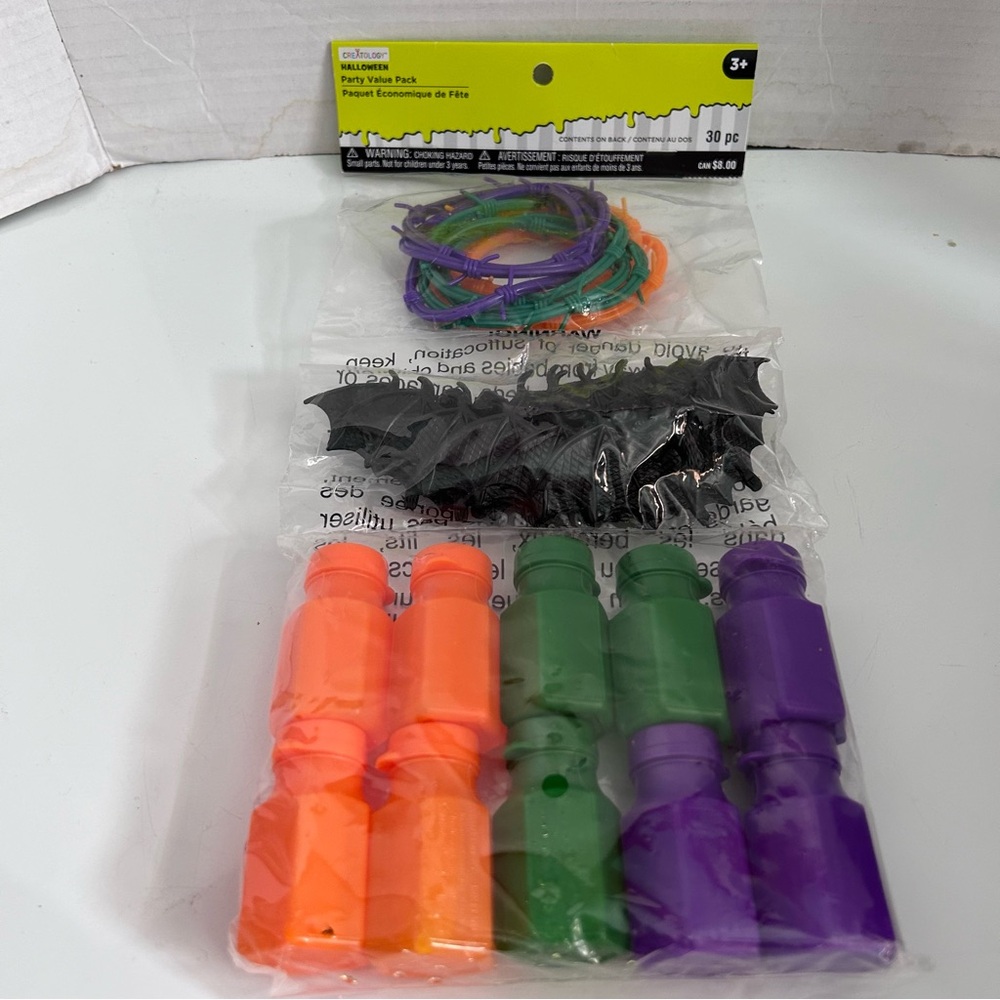 Creatology Halloween Party Value Pack Bubbles Bats Bracelets 30 Pc